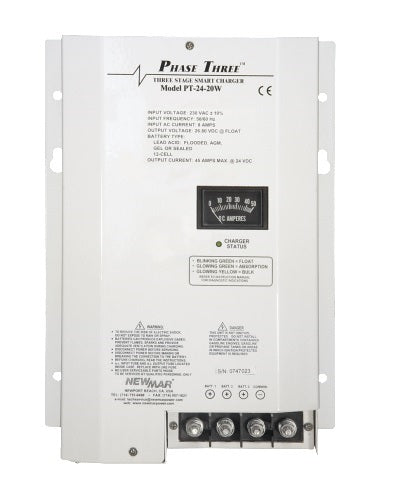 Newmar PT-24-20U 24v 20A Charger 115/230V Input - PT-24-20U