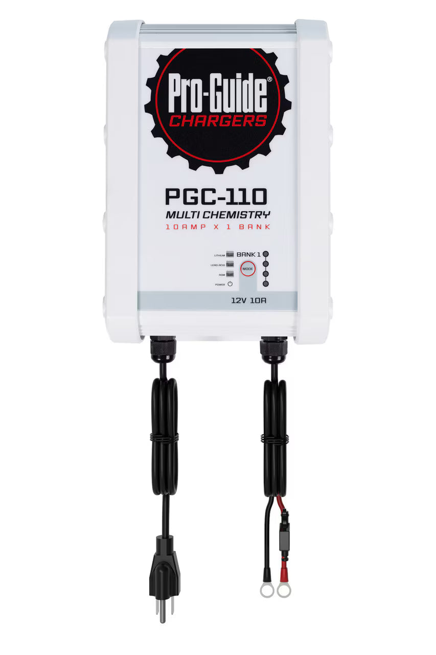 Pro-Guide PGC-110 1-Bank 12V 10A Lead acid/LiFePO4 On Board Charger, IP68 - PGC-110