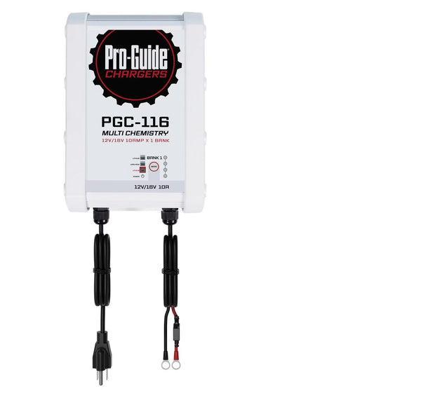 Pro-Guide 1-Bank 12/16V 10A AGM/LiFePO4 On Board Charger, IP68 - PGC-116