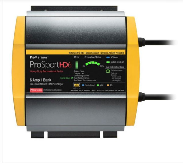 ProMariner ProSport HD 6 Gen4 6 Amp Battery Charger 12v 1 Bank 120v Input - 44006