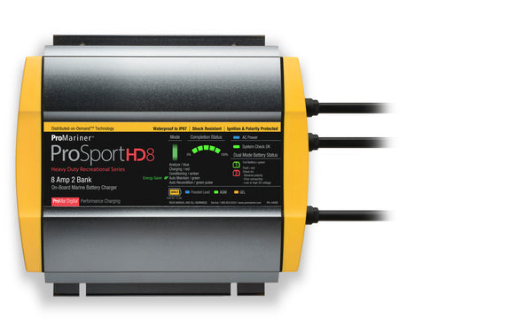 ProMariner ProSport HD 8 Gen4 8 Amp Battery Charger 12/24v 2 Bank 120v Input - 44008