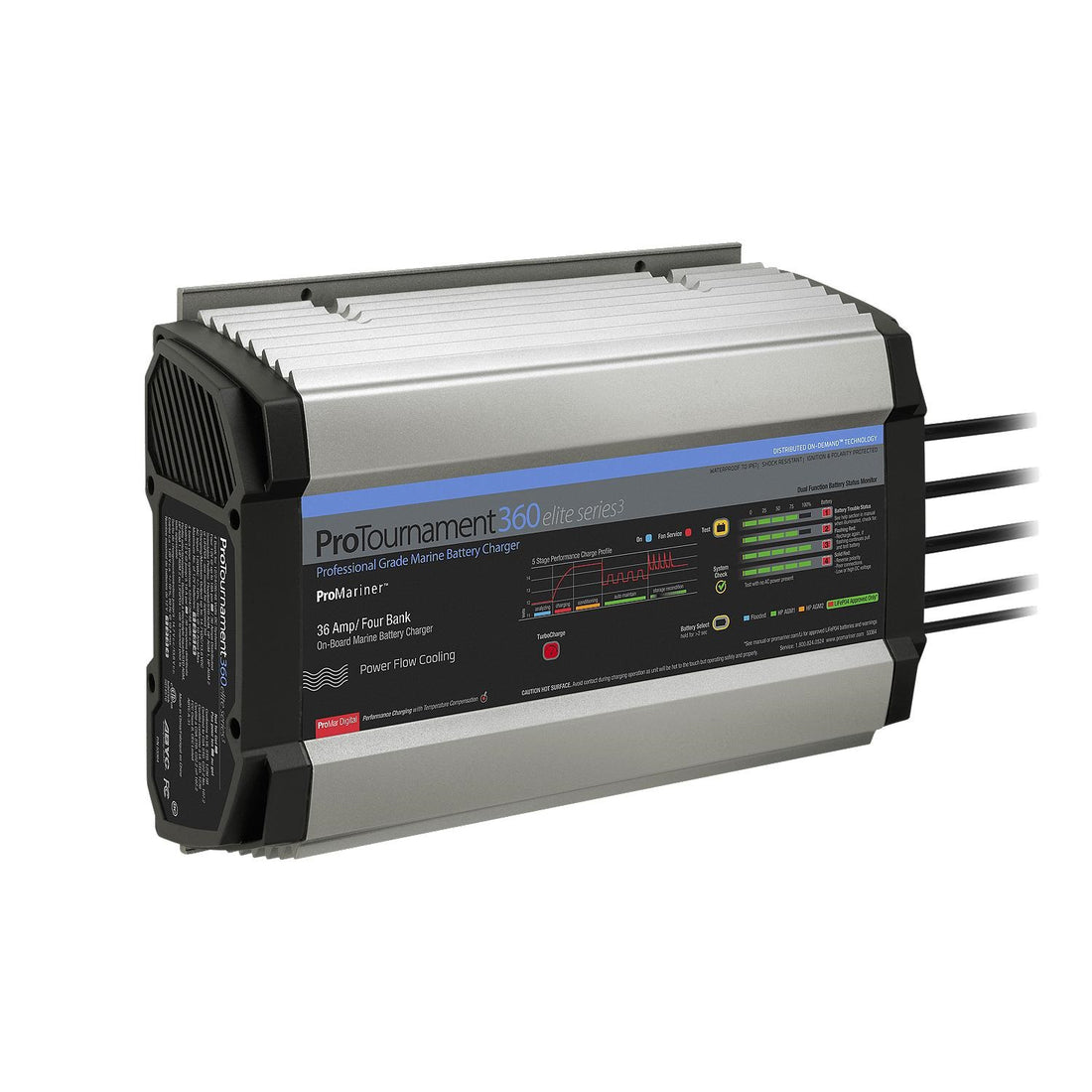 ProMariner ProTournament 360 36 Amp Battery Charger 12/24/36/48v 4 Bank 120v Input - 53364