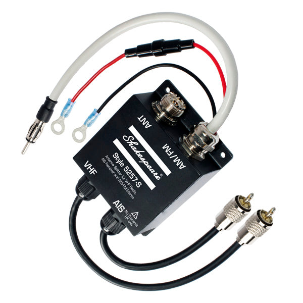 Shakespeare 5257-S Splitter VHF, AIS(Receive only), AM/FM With 1 Antenna - 5257-S