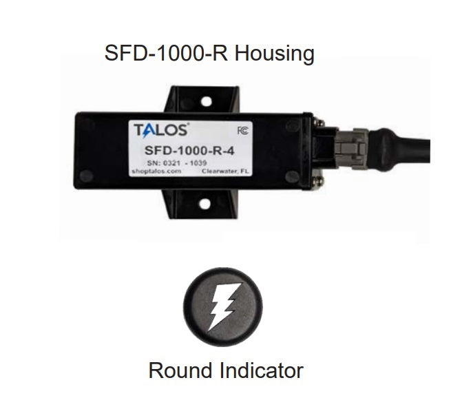 Talos SFD1000R Black Round Flush Mount Lightning Detector with 20ft Cable - 1509