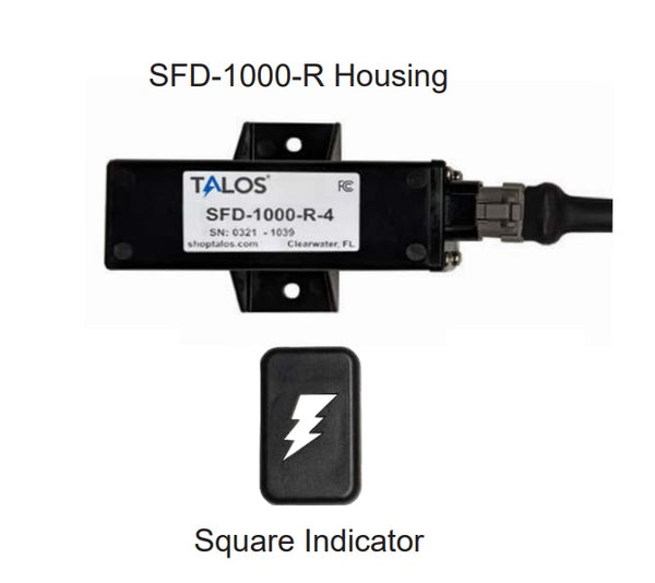 Talos SFD1000R Black Rectangular Lightning Detector with 20ft Cable - 1516