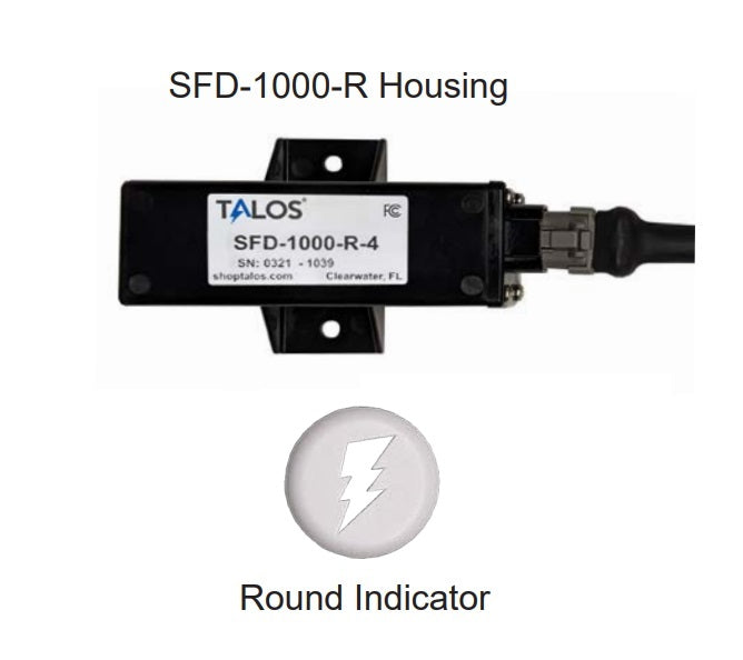 Talos SFD1000R White Round Flush Mount Lightning Detector with 20ft Cable - 1525
