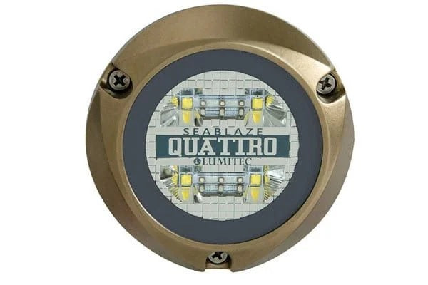 Lumitec Quattro Dual Color Blue/White Surface Mount Bronze Housing 12/24VDC - 101511